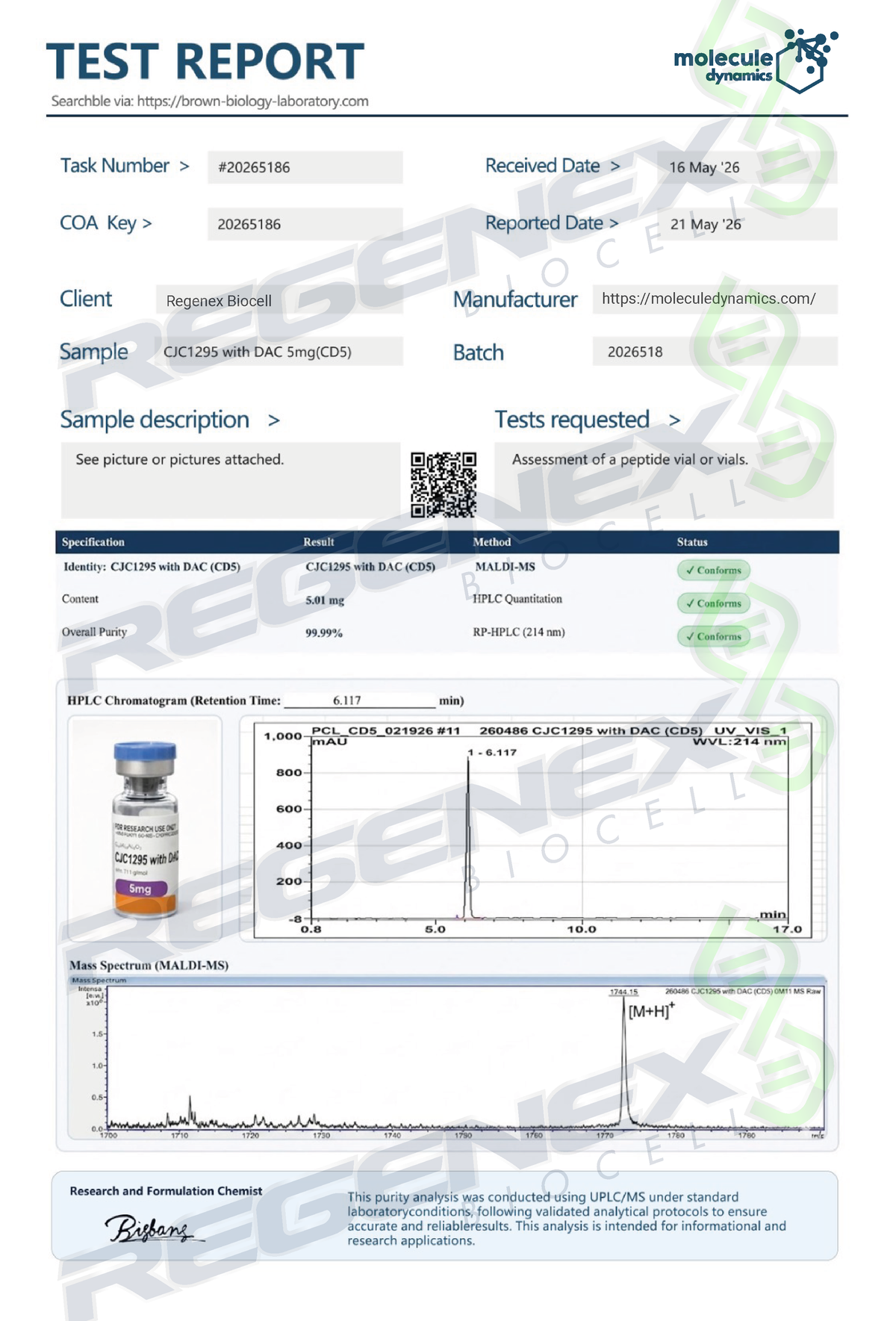 CJC-1295 con DAC 5mg