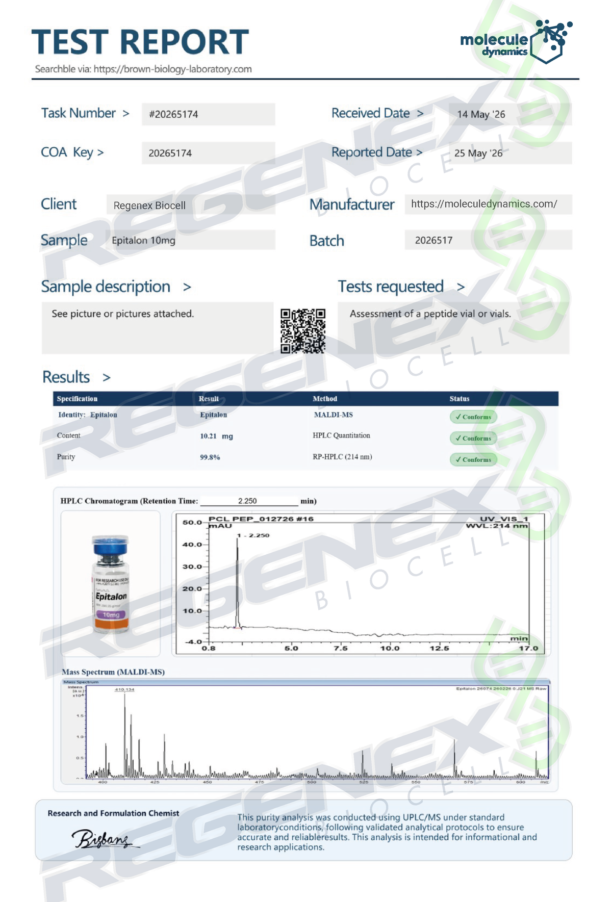 Epitalón 10mg