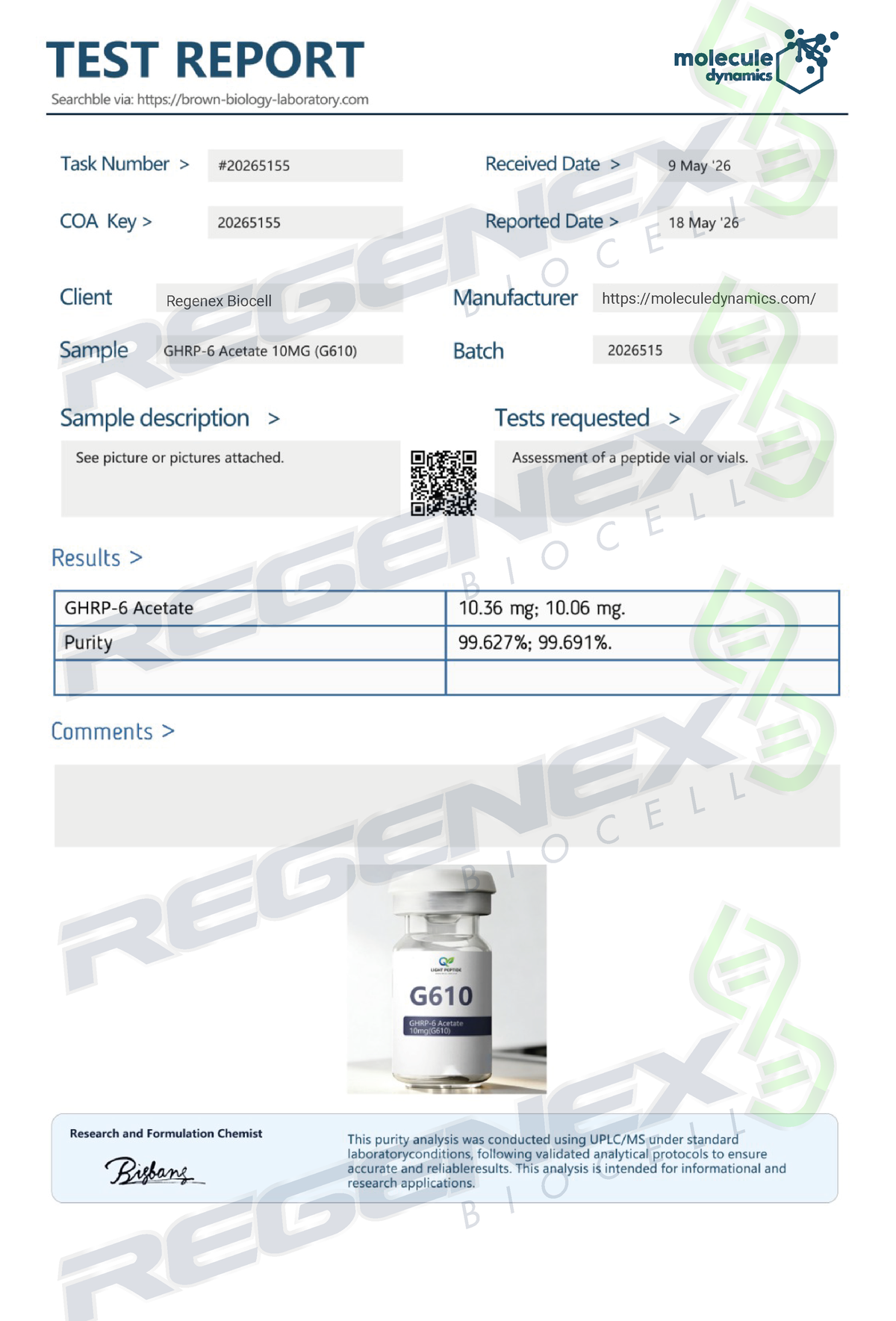 GHRP-6 Acetato 10mg