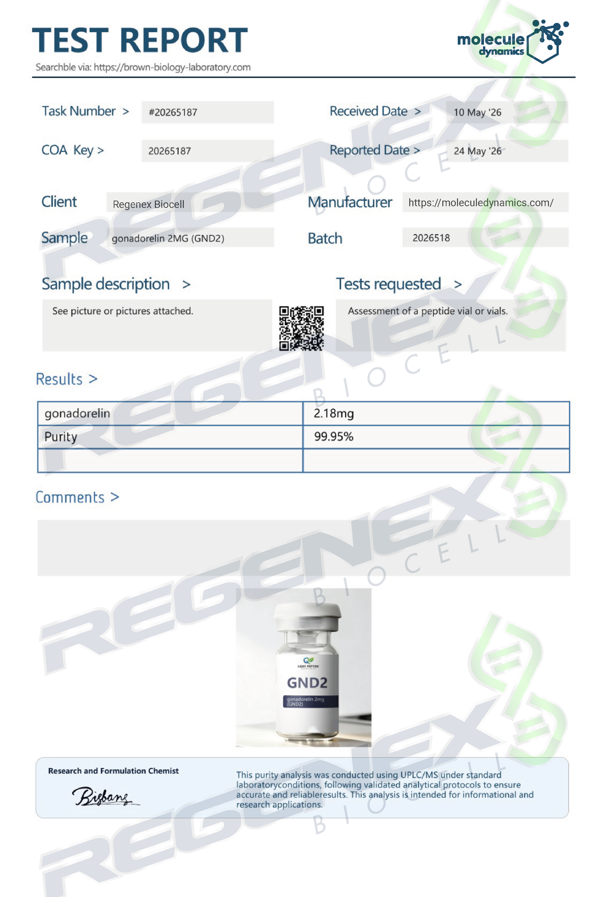 Acetato de Gonadorelina 2mg